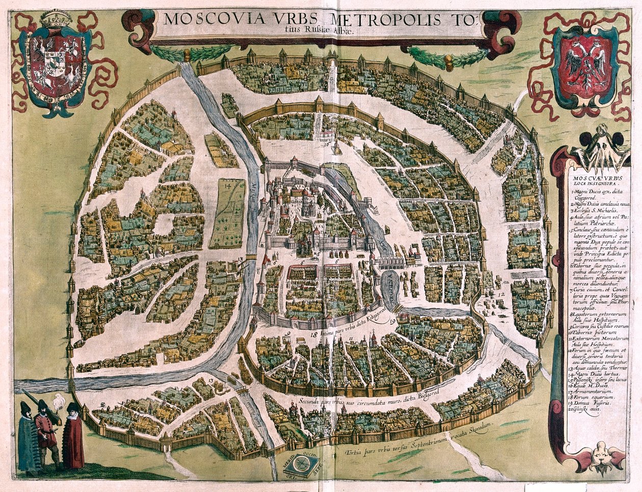 モスクワ（ロシア）-ゲオルク・ブラウン作「Civitates Orbis Terrarum」ケルン1617年所収 作： ジョージ・ブラウン