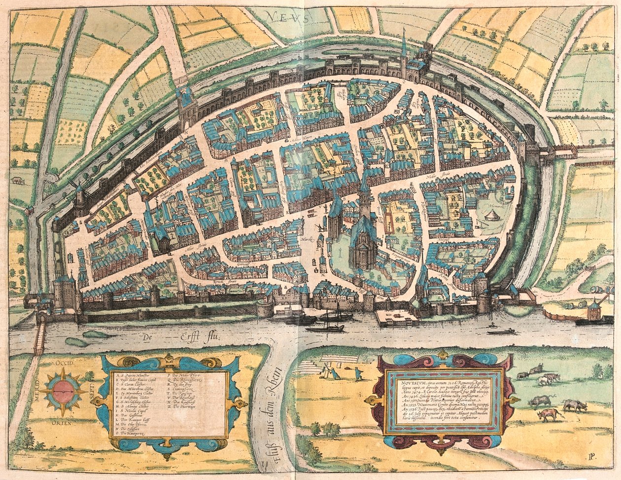 ドイツ、ノイス - ゲオルク・ブラウン著『Civitates Orbis Terrarum』（ケルン、1617年）所収 作： ジョージ・ブラウン
