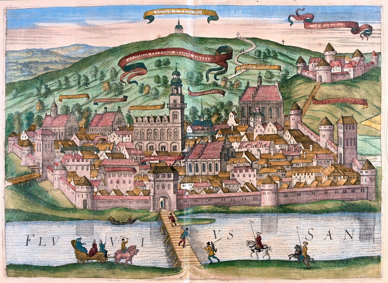 ポーランドのプルゼミスル - ゲオルク・ブラウン著「Civitates Orbis Terrarum」ケルン1617年所収 作： ジョージ・ブラウン
