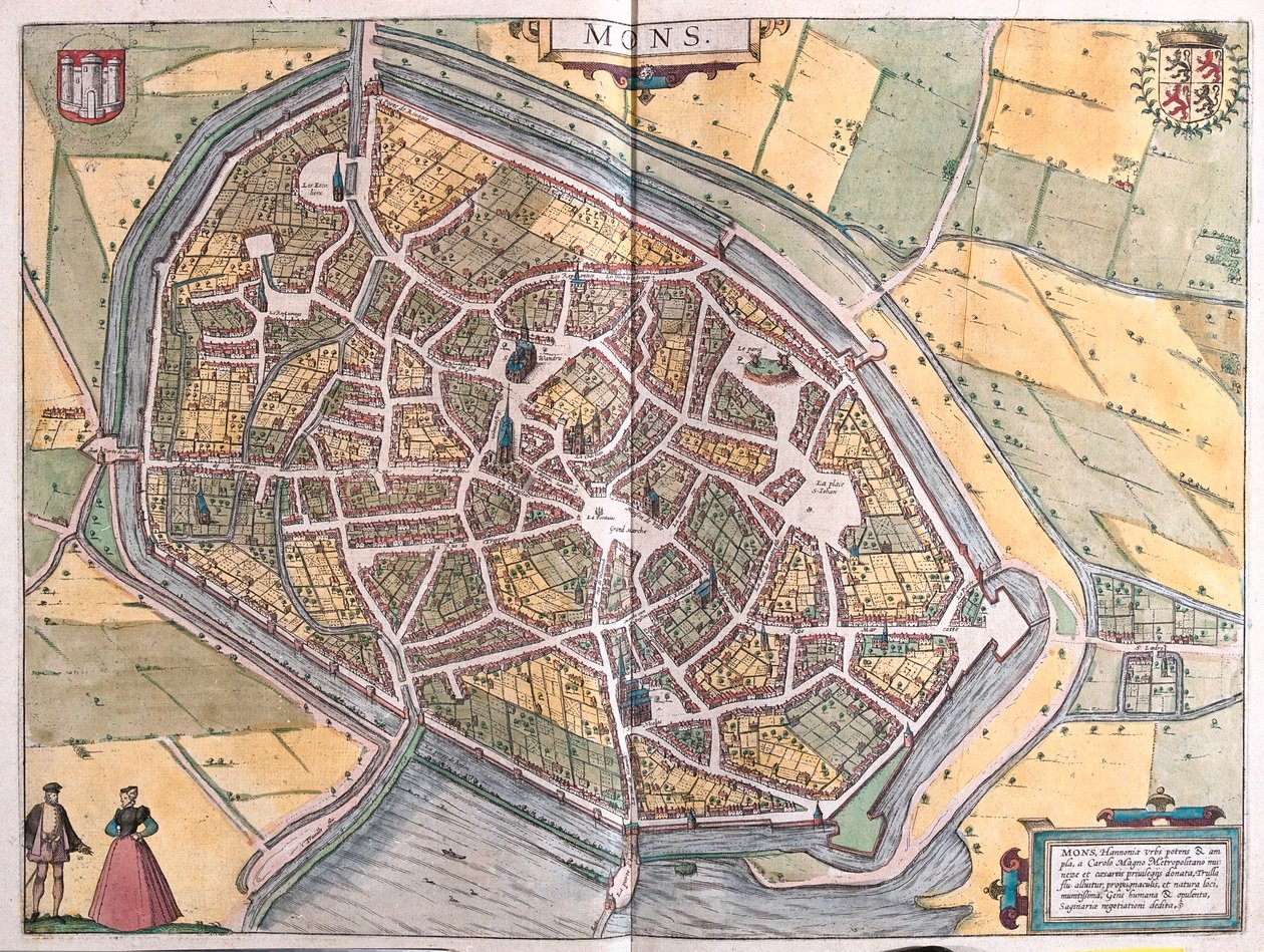 フランスのルアン、ニーム、ボルドー - ゲオルク・ブラウン著『Civitates Orbis Terrarum』（ケルン、1617年）所収 作： ジョージ・ブラウン