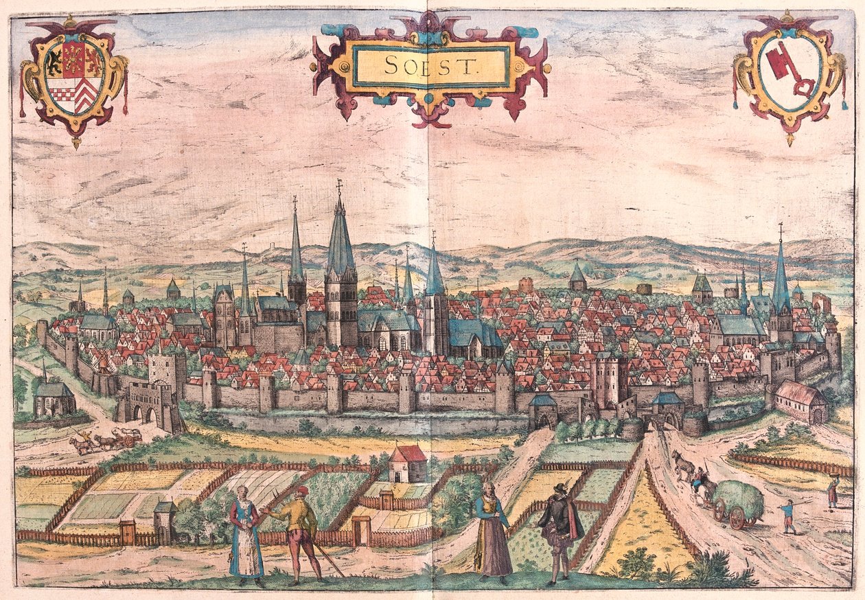 ドイツ、ソエスト-ゲオルク・ブラウン作『Civitates Orbis Terrarum』（ケルン、1617年）所収 作： ジョージ・ブラウン