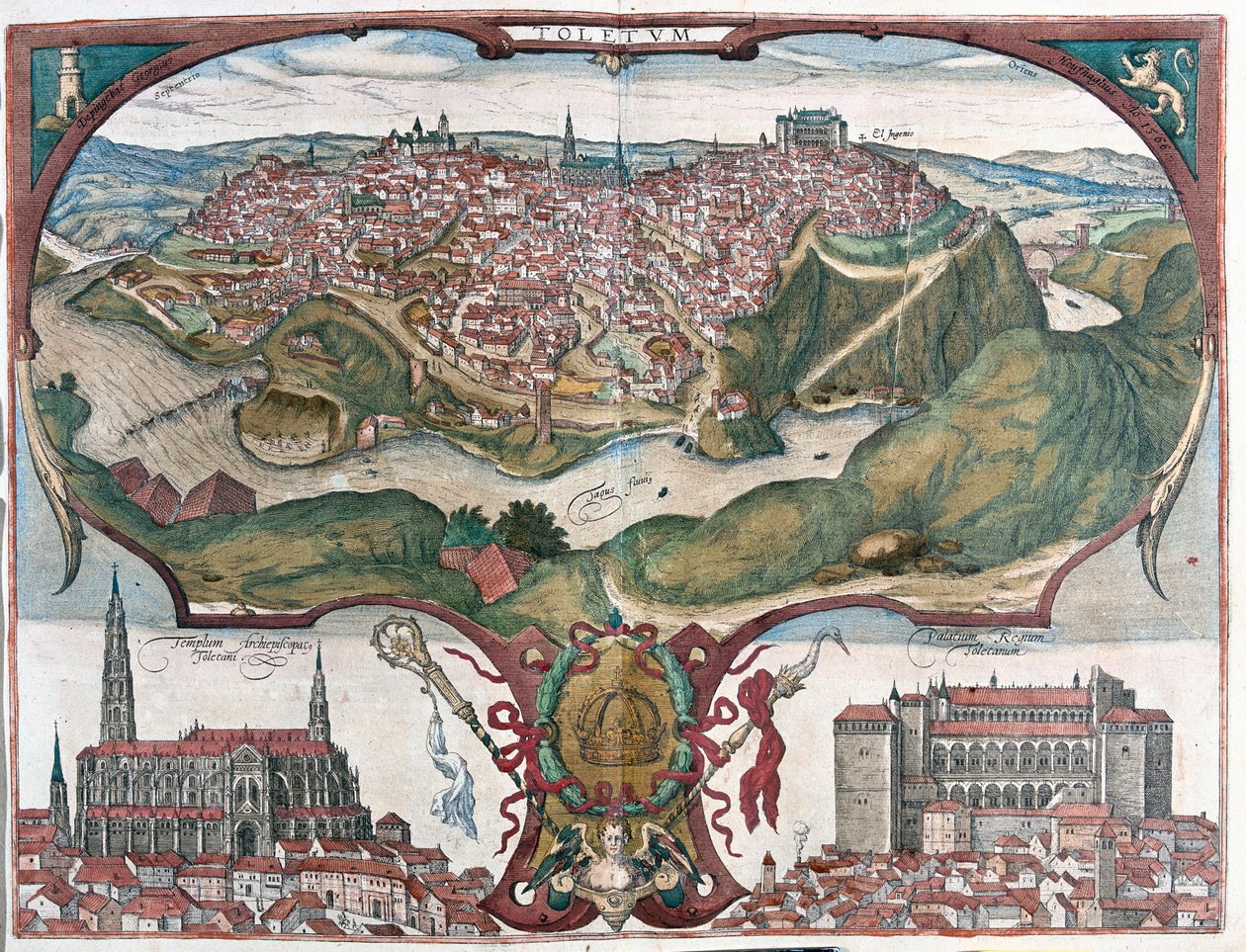 スペインのトレド-ゲオルク・ブラウン作『Civitates Orbis Terrarum』（ケルン、1617年）所収 作： ジョージ・ブラウン
