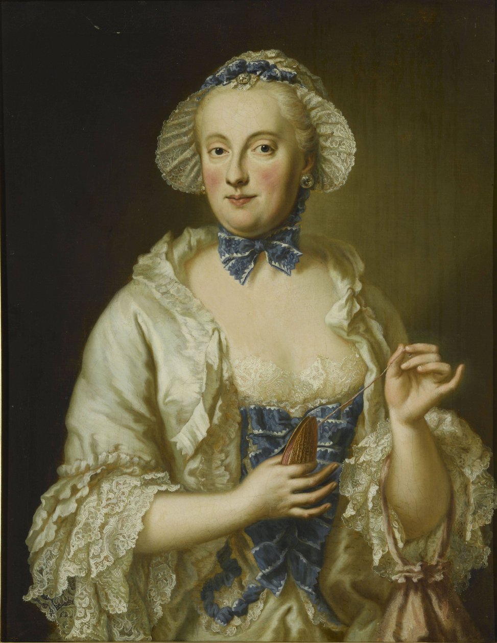 フランス語：Marie-Anne-Sophie de Saxe, princesse électrice de Bavière (1728-1797) バイエルン選帝侯マリア・アンナ・ソフィア（1728-1797）の肖像画 作： ゲオルグ・デスマリー