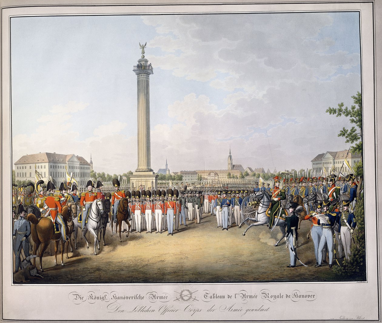 Tableau de l "Armee Royale de Hanover、from" Tableau des Armees de l "Europe"、by Luwig Von Kleist、c.1828-1845 作： ゲオルグ・エマニュエル・オピッツ