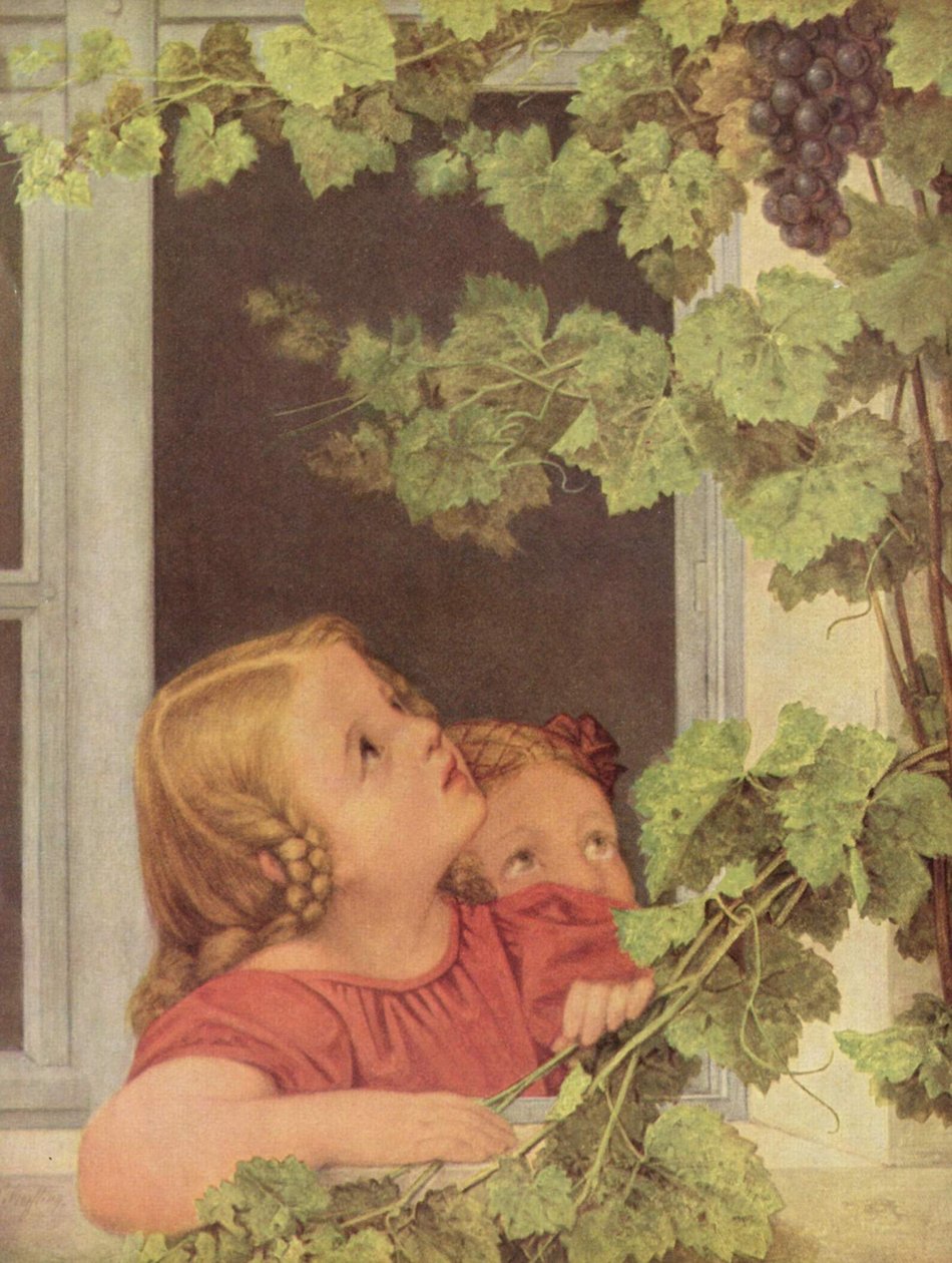 ドイツ語：Kinder am Fenster 窓辺の子供たち 作： ゲオルク・フリードリヒ・ケルスティング