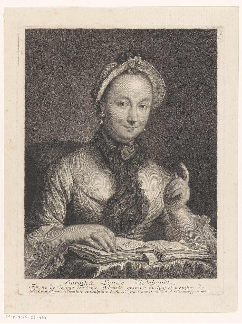 画家ゲオルク・フリードリッヒ・シュミットの妻、ドロテ・ルイーズ・ヴィーデバンドの肖像 Dorothée Louise Viedebandt, Femme de George Frederic Sc​​hmidt (オブジェクトのタイトル) 作： ジョージ・フリードリヒ・シュミット