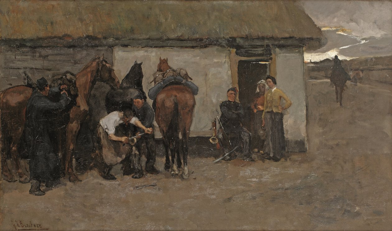 鍛冶屋 1881-84年頃（キャンバスに油彩） 作： ゲオルグ・ヘンドリック・ブライトナー