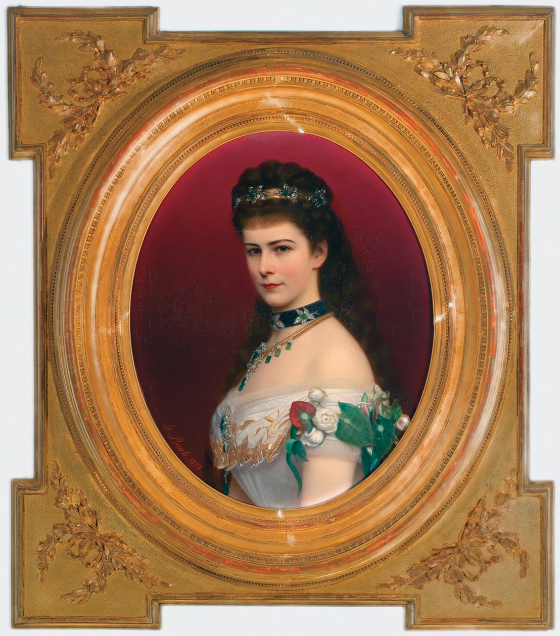 1885年以前のバイエルンのエリザベートの肖像、ディアデム 作： ゲオルク・マルティン・イグナズ・ラーブ
