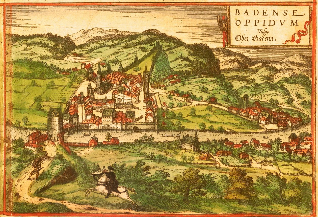 スイス、バーデン、スパ 作： ゲオルクとホーゲンベルク フランツ (1535-90) ブラウン