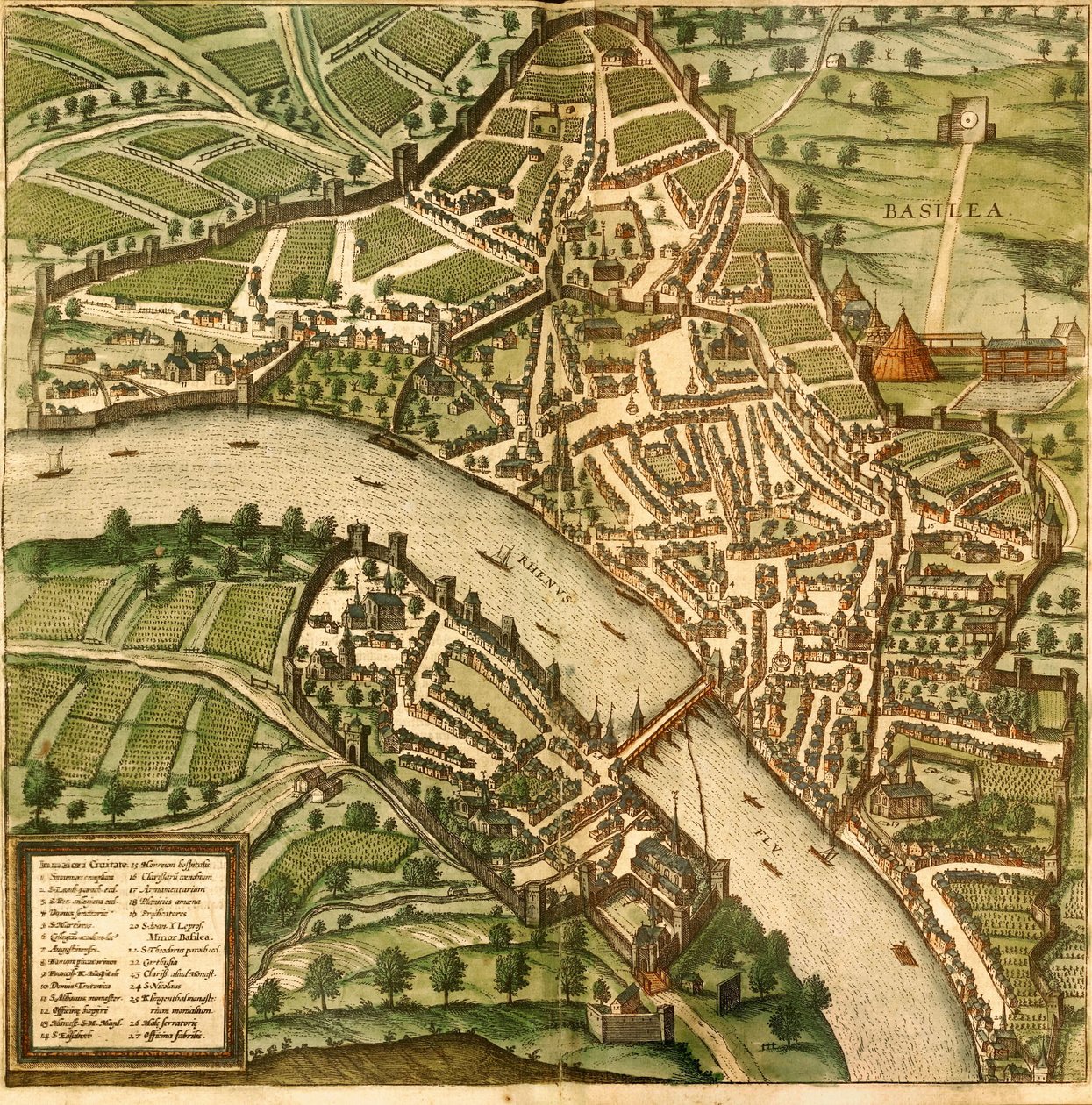 スイス、バーゼル 作： ゲオルクとホーゲンベルク フランツ (1535-90) ブラウン