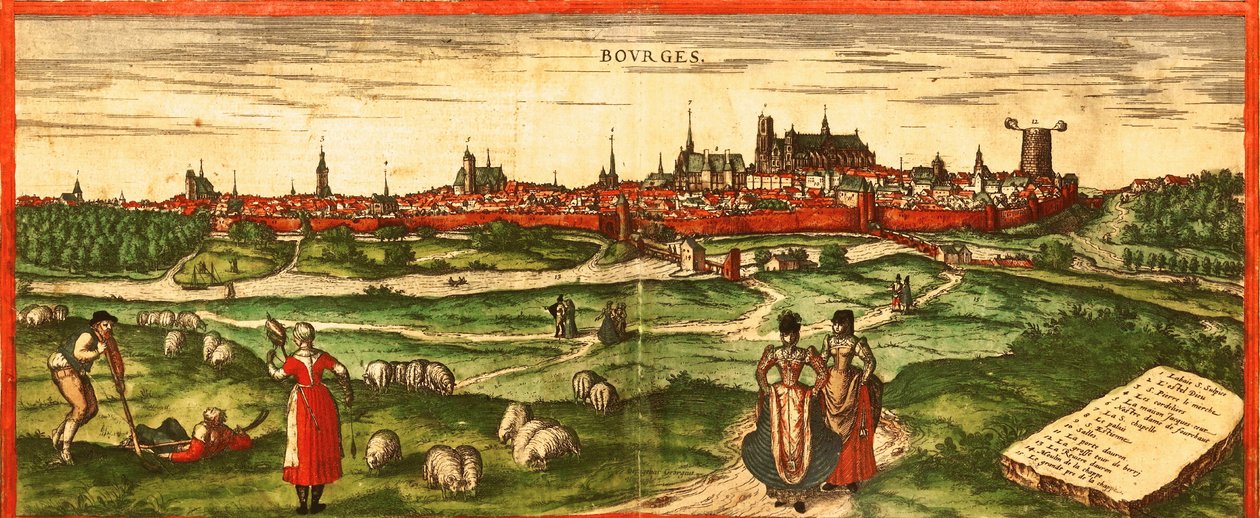 ローマ都市ブールジュ 作： ゲオルクとホーゲンベルク フランツ (1535-90) ブラウン