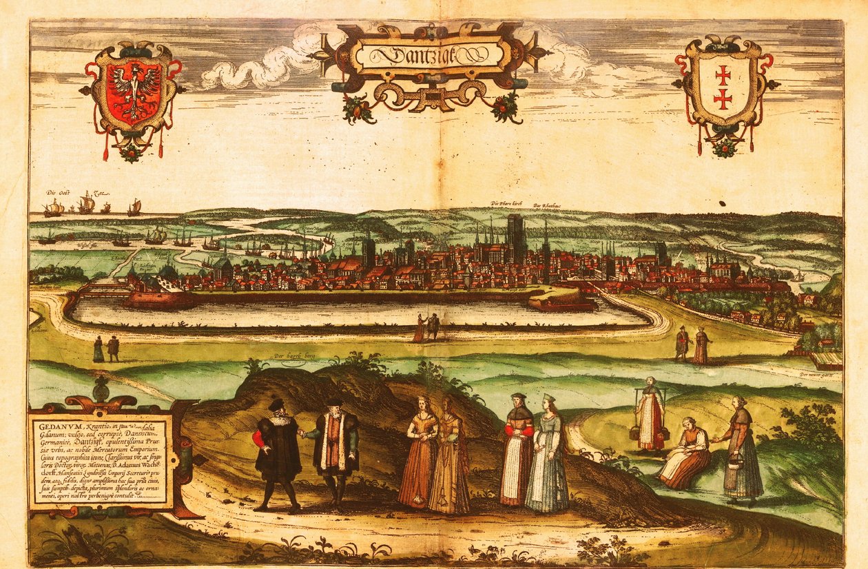 ポーランド、グダニスク 作： ゲオルクとホーゲンベルク フランツ (1535-90) ブラウン