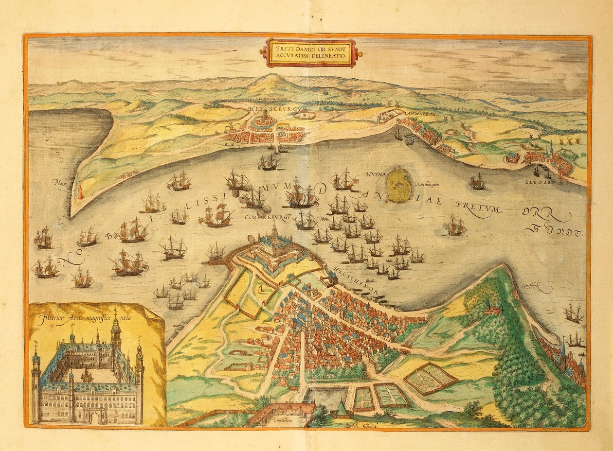ゲオルグ・ブラウンの「Civitates Orbis Terrarum」よりクロンボー。 作： フラン