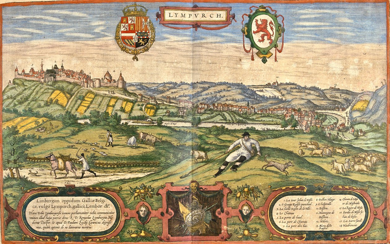 ベルギー、リンブルフ州 作： ゲオルクとホーゲンベルク フランツ (1535-90) ブラウン