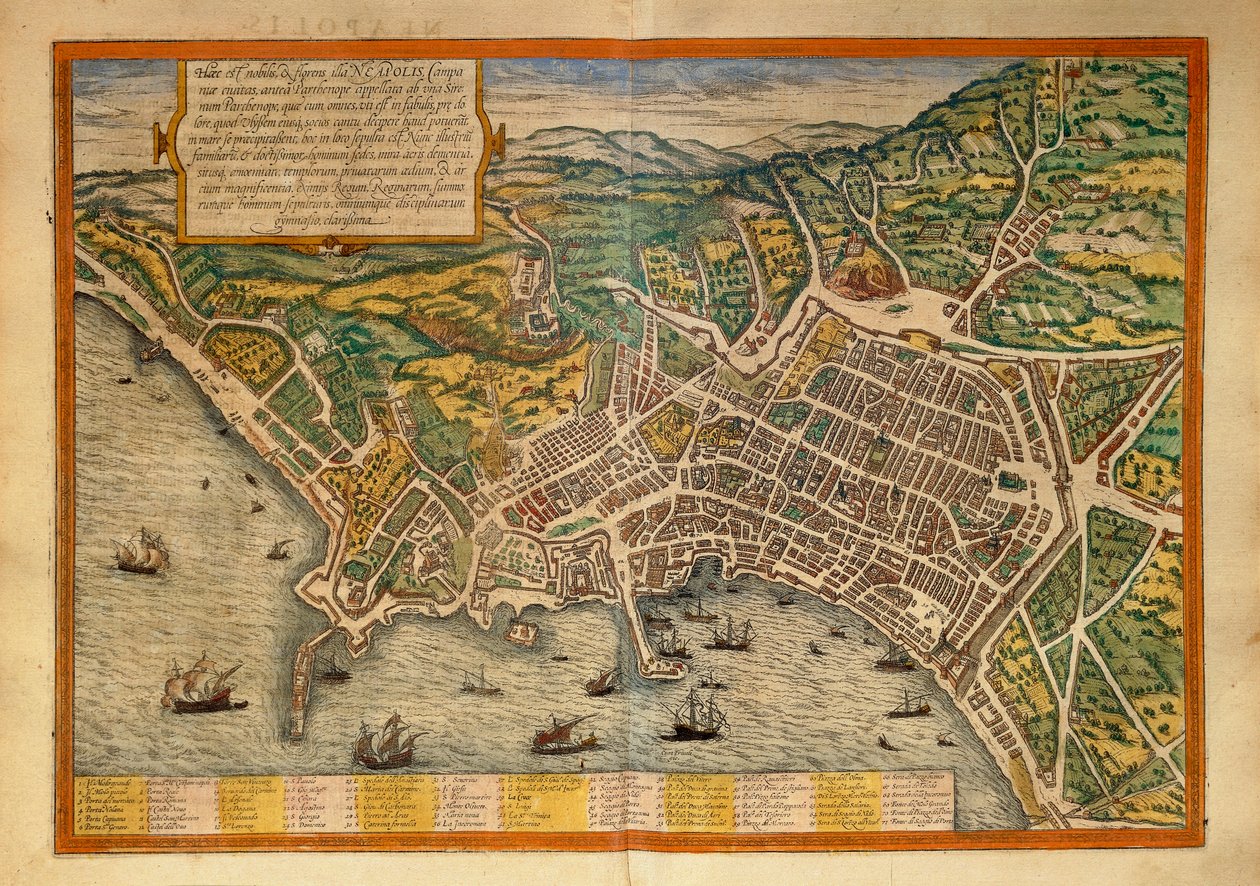 ゲオルグ・ブラウンの「Civitates Orbis Terrarum」の地図 作： フラン
