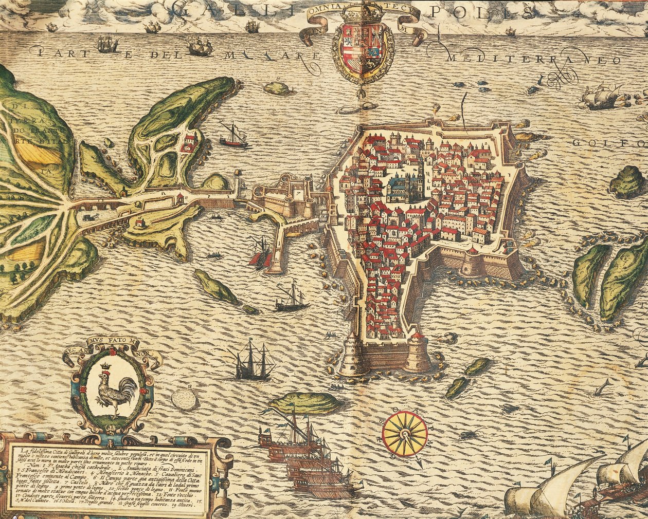 ガリポリの地図（ゲオルグ・ブラウン著『Civitates Orbis Terrarum』より 作： フラン