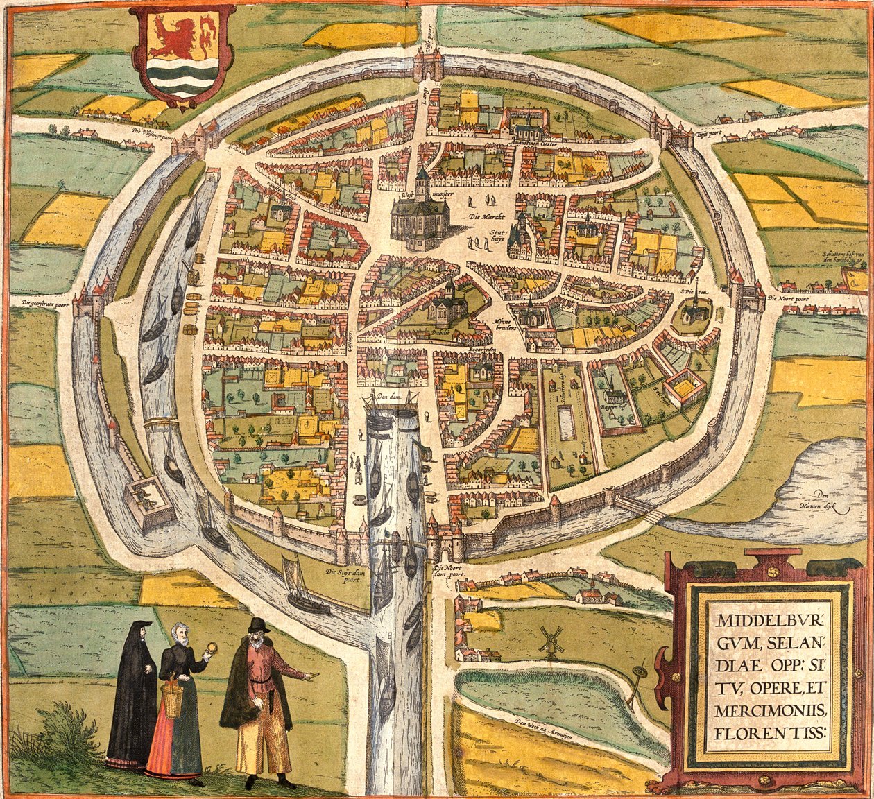 オランダ、ミデルブルグ 作： ゲオルクとホーゲンベルク フランツ (1535-90) ブラウン