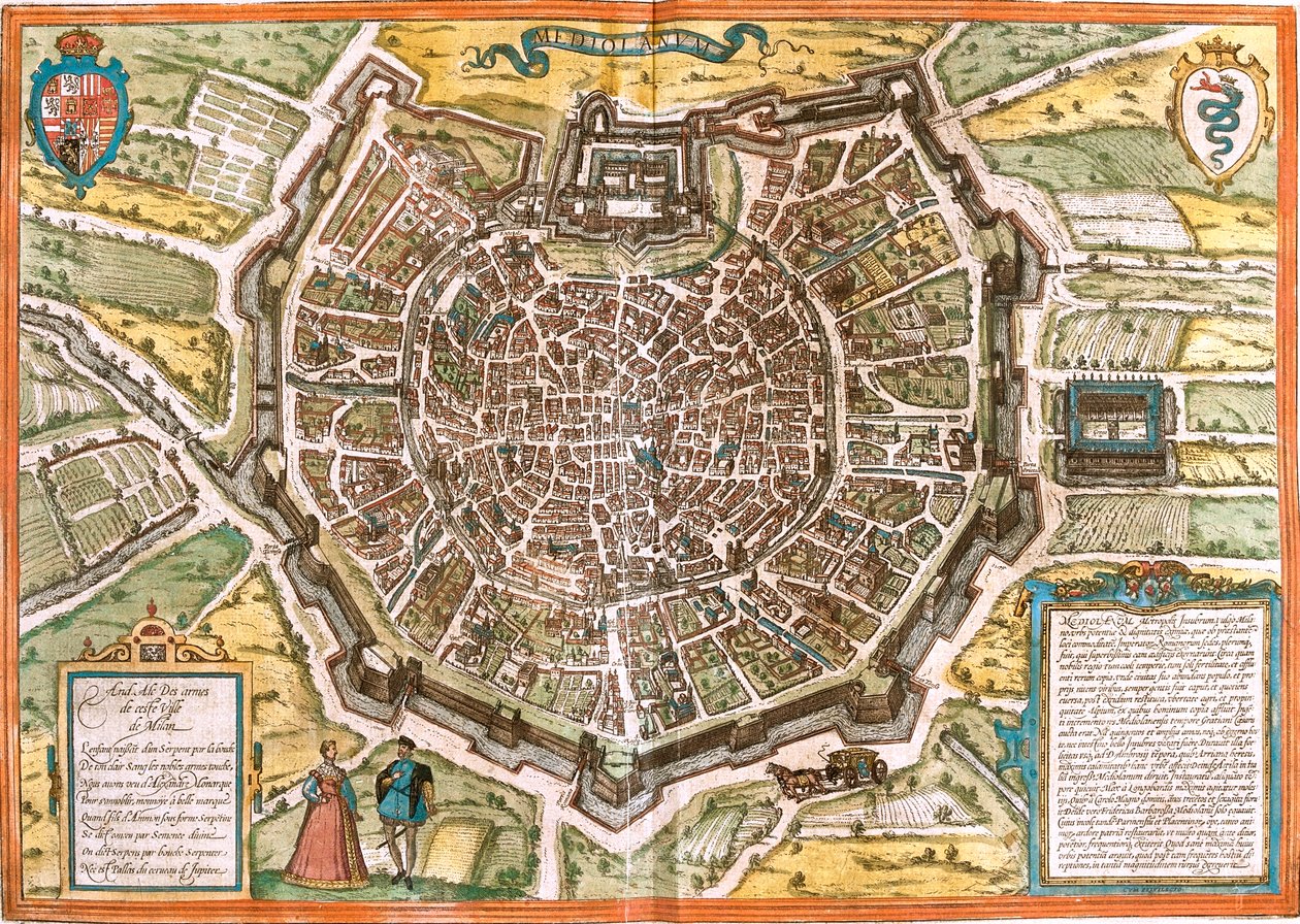 イタリア、ミラノ 作： ゲオルクとホーゲンベルク フランツ (1535-90) ブラウン