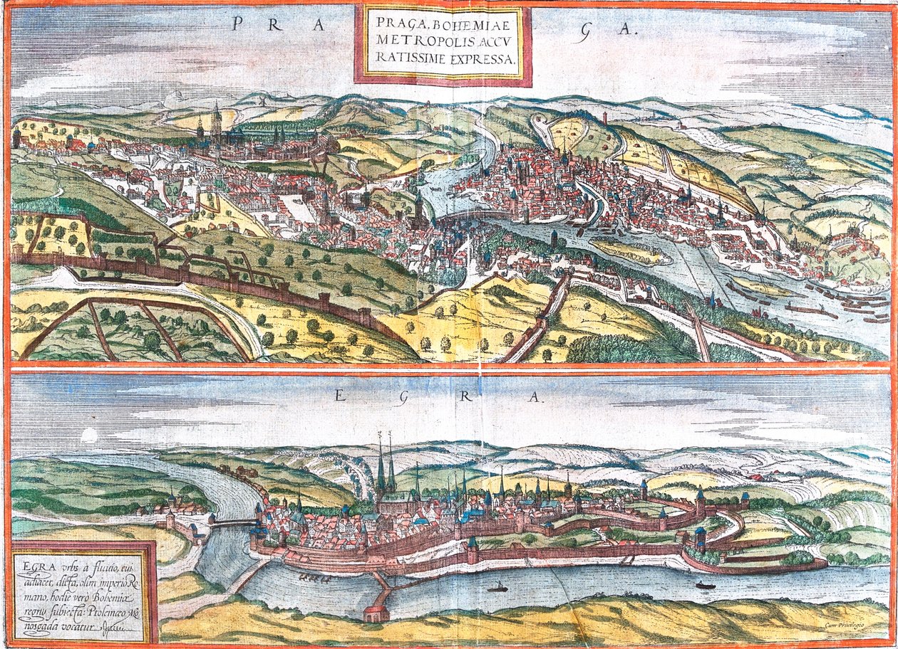 チェコ共和国、チェブ、プラハ 作： ゲオルクとホーゲンベルク フランツ (1535-90) ブラウン
