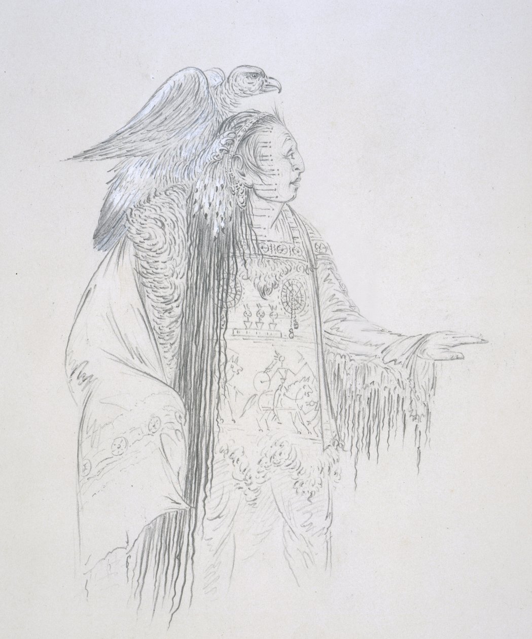 Pa-ris-ka-roo-pa（The Two Crows）1852 作： ジョージ・カトリン