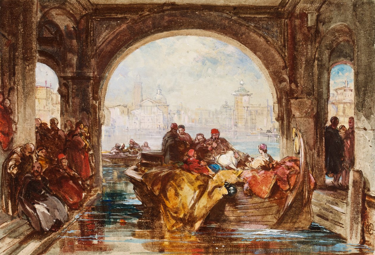 1830年頃、ヴェネツィアの総督の水門 作： ジョージ・キャテルモール