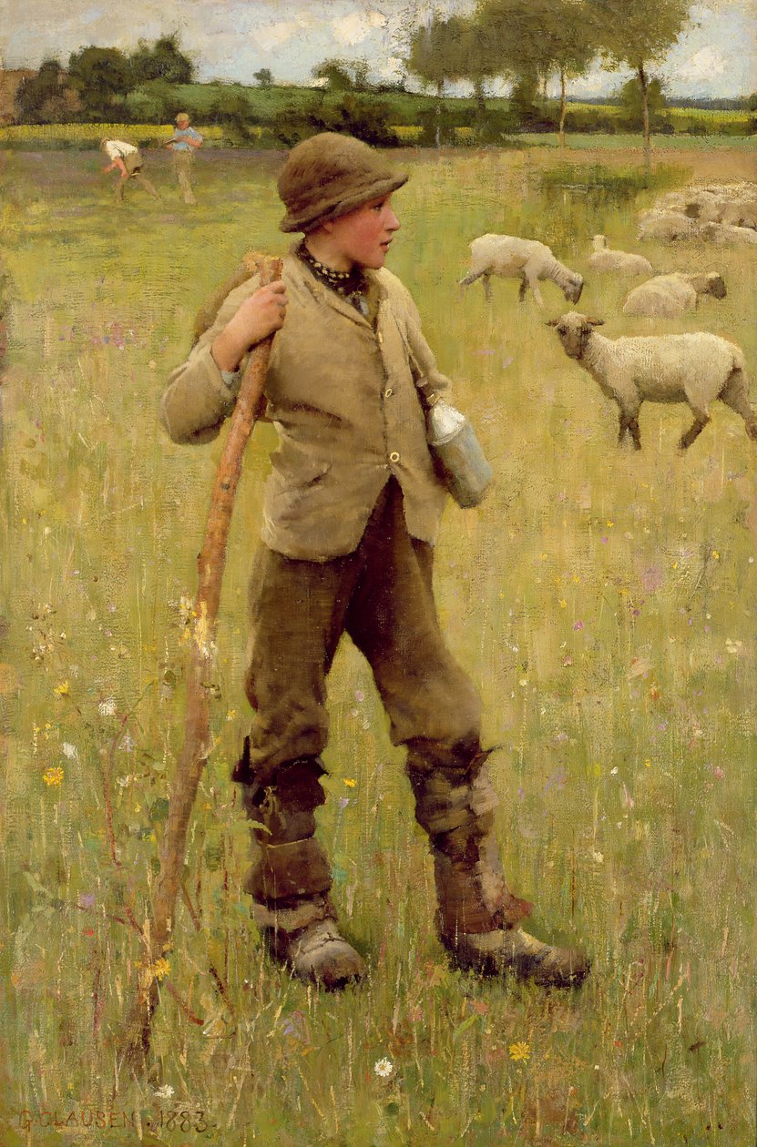 羊飼いの少年、1883 作： ジョージ・クラウセン