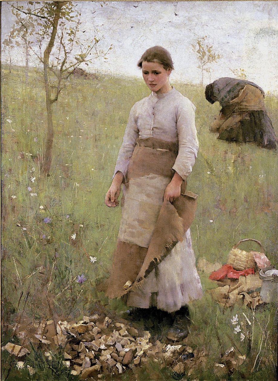 ストーンピッカーズ、1887年 作： ジョージ・クラウセン