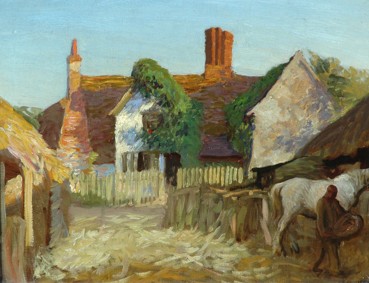 Winzes Farm、1905-10 作： ジョージ・クラウセン