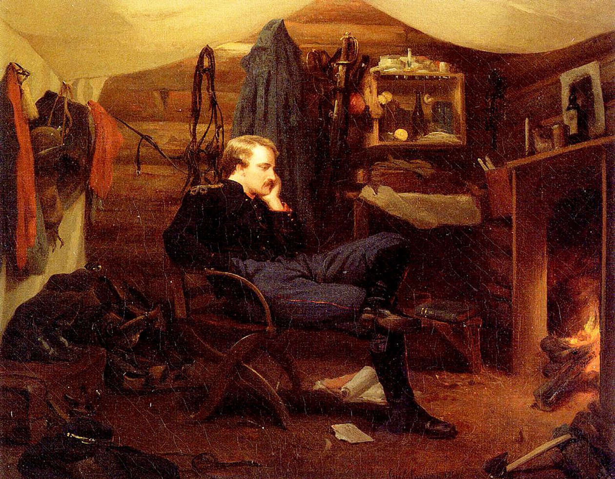 1866年、ポトマック軍、バージニア州の冬の四分の一 作： ジョージ・コクラン・ラムディン