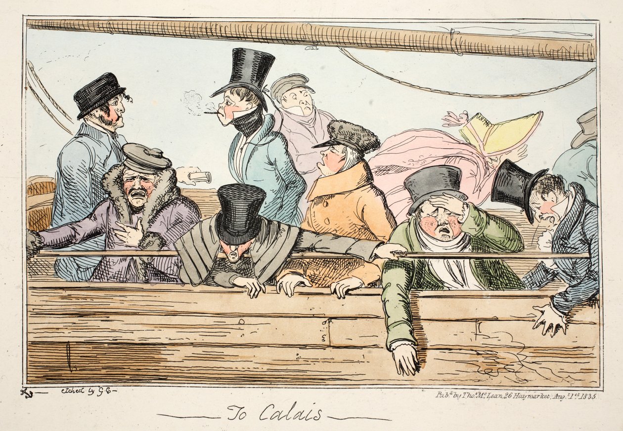 カレー、パブへ。 1835年（手描きのエッチング） 作： ジョージ・クルクシャンク