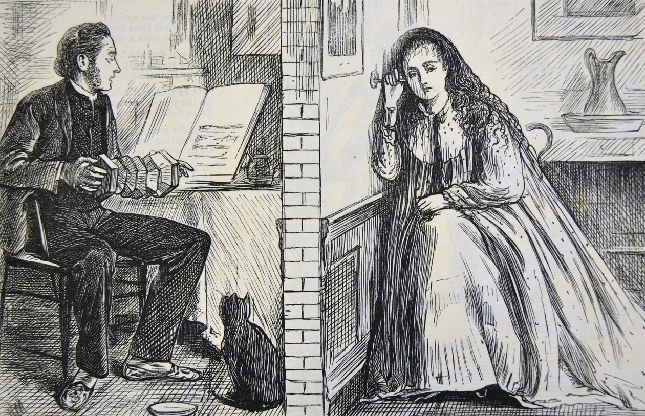 音の振動、1871 作： ジョージ・デュ・モーリエ