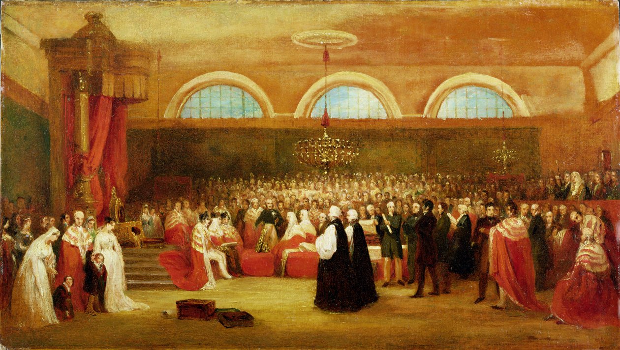 大解放法の通過、c.1829 作： ジョージ・ジョーンズ