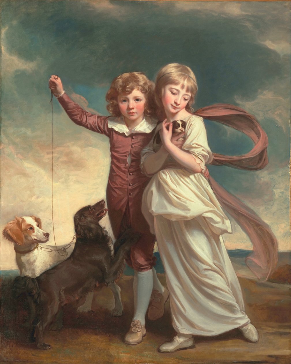 トーマスジョンクラバリングとキャサリンメアリークラバリング：The Clavering Children、1777 作： ジョージ・ロムニー