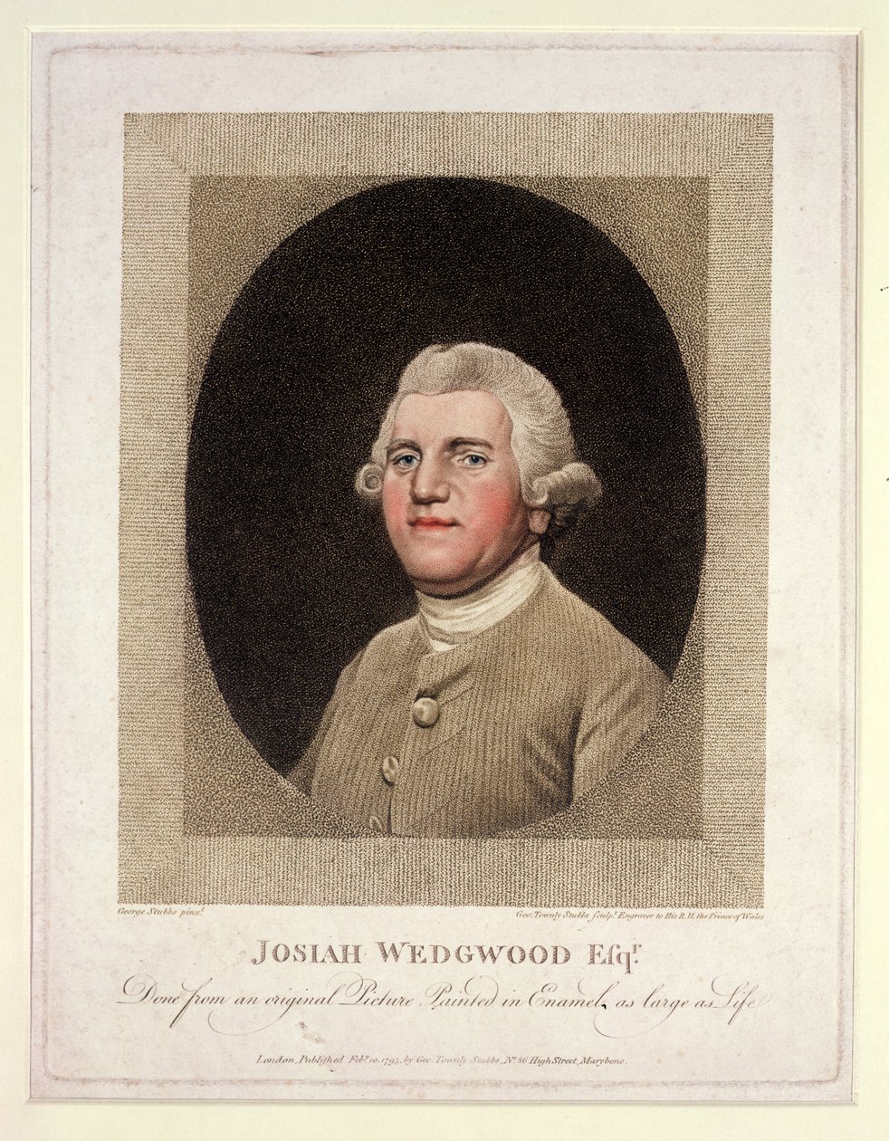 ジョサイア・ウェッジウッド（1730-95）、彫刻、パブ。 George Townley Stubbs（1756-1815）、1795（点描彫刻） 作： ジョージ・スタッブス