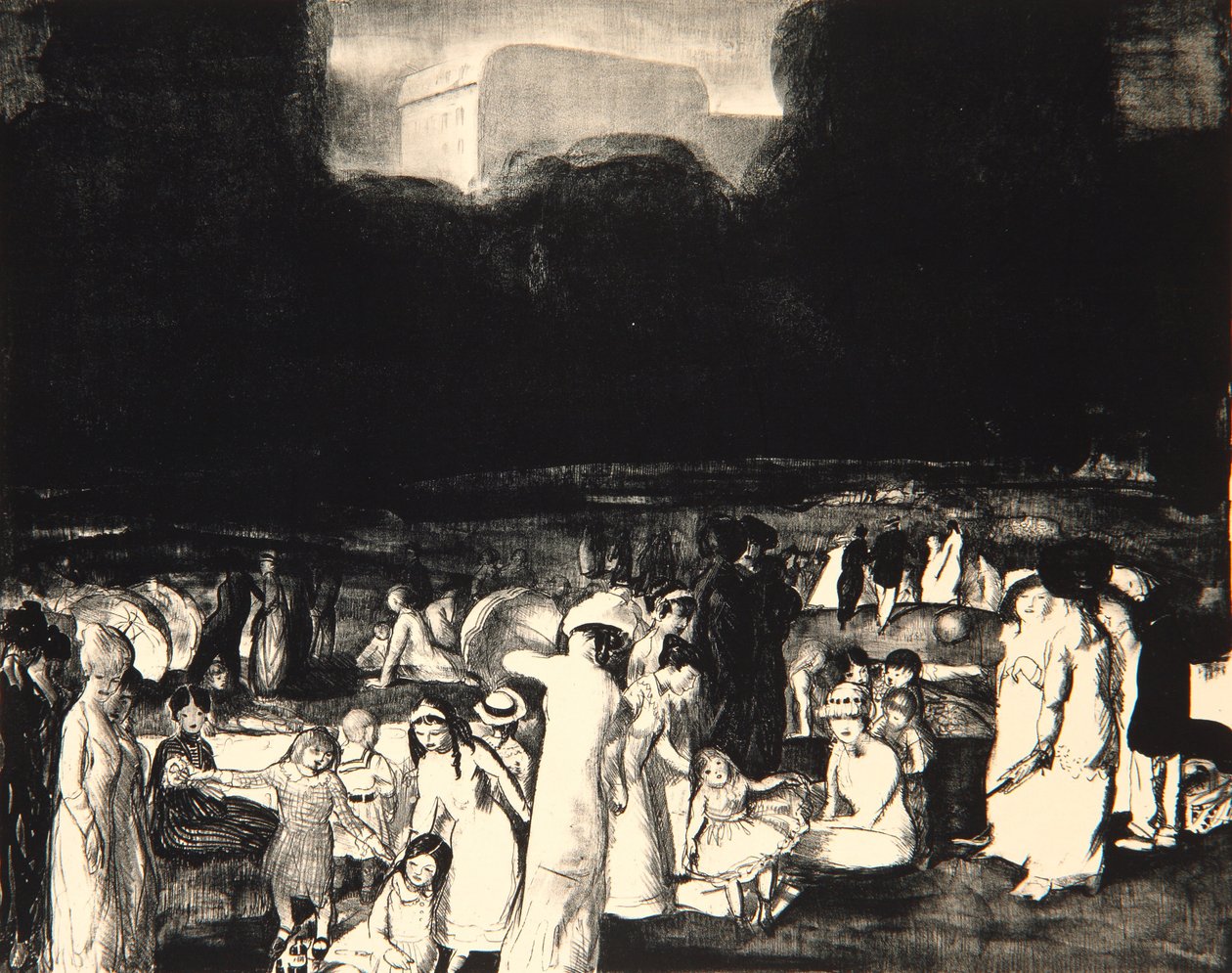 In the Park、Dark、1916 作： ジョージウェスリーベローズ