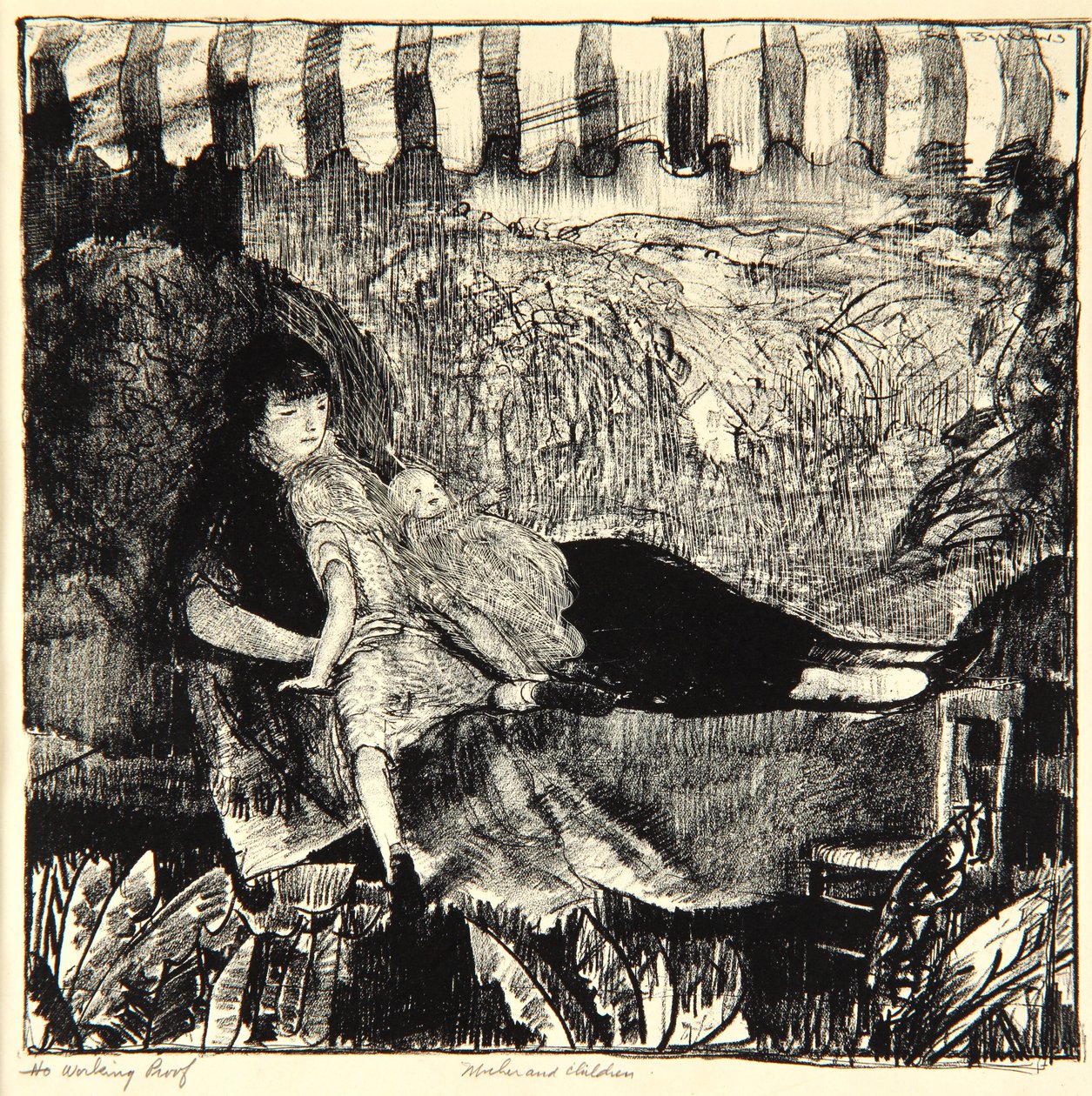 母と子、1916 作： ジョージウェスリーベローズ