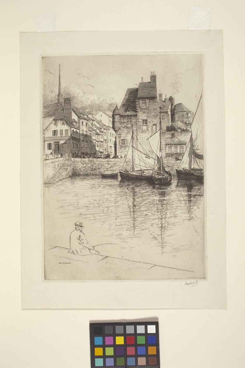 Porto de Honfleur (tinta) 作： ジョージ・チャールズ・エイド