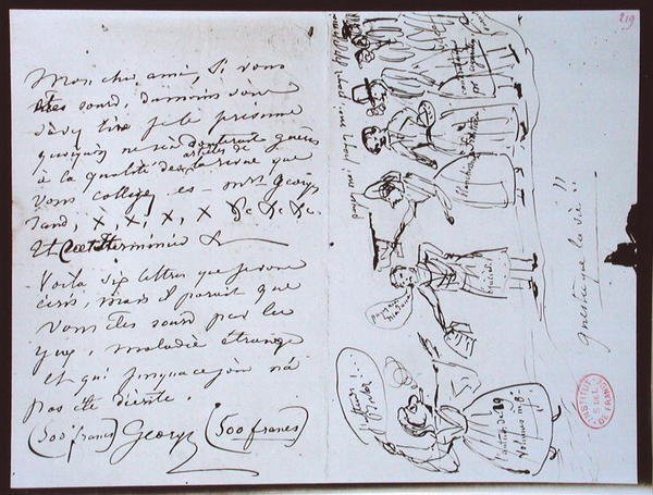 Fonds Lovenjoul E858 Ms 937 1.219 George Sand (1804-76) から