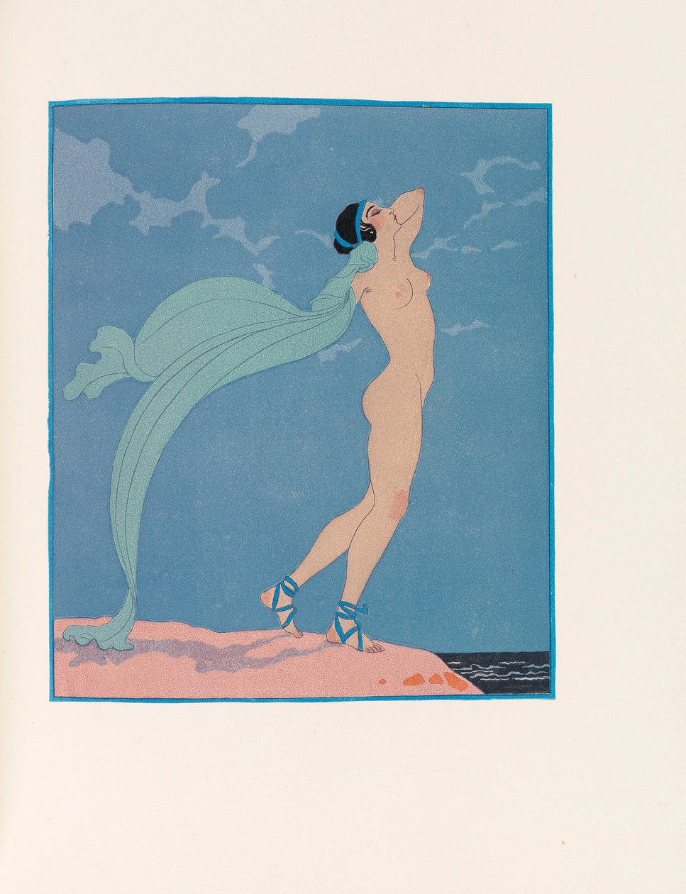ピエール・ルイーズの『Les Chansons de Bilitis ビリティスの歌』のイラスト、1922年。 作： ジョージ・バーバー