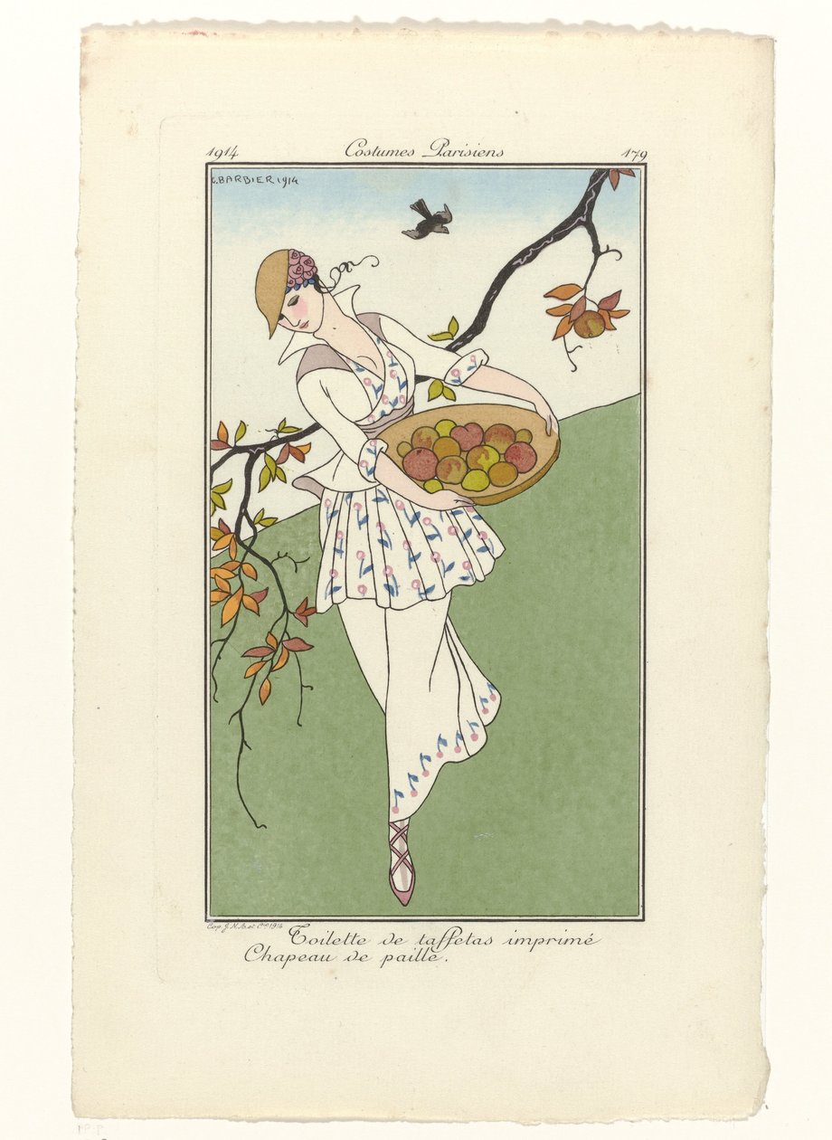 Journal des Dames et des Modes、パリの衣装、1914年、No. 179：タフタのトイレ (...) 作： ジョージ・バーバー