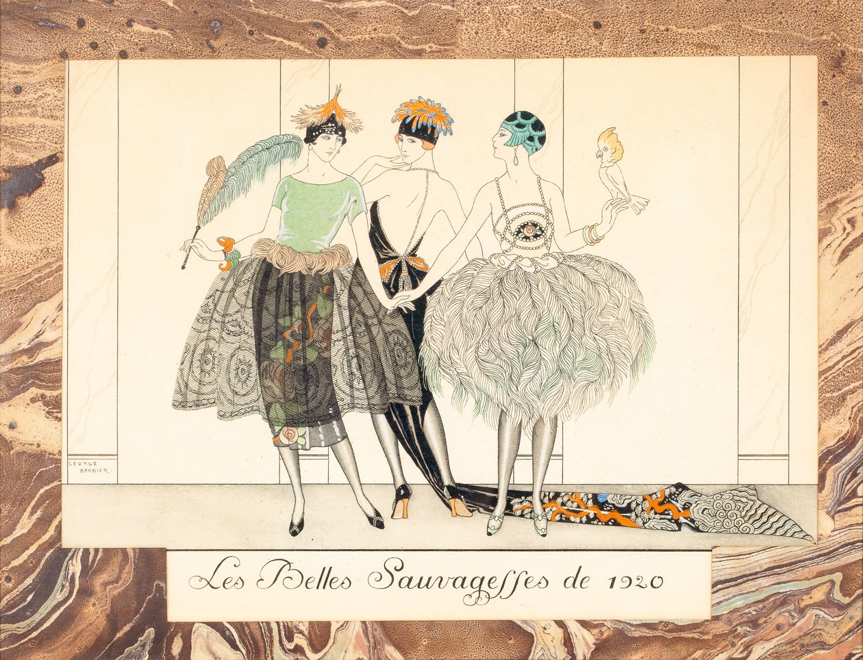 1920年の「Les Belles Sauvageffes」、1924年の「Le Bonheur du Jour or, Les Graces à la Mode」より。 作： ジョージ・バーバー