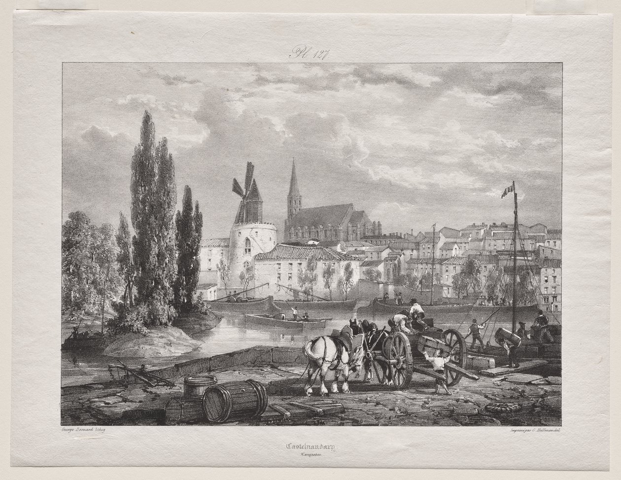 古代フランスの絵のようにロマンチックな旅 (ラングドック II、パート I): Castelnaudary 作： ジョージ・バーナード