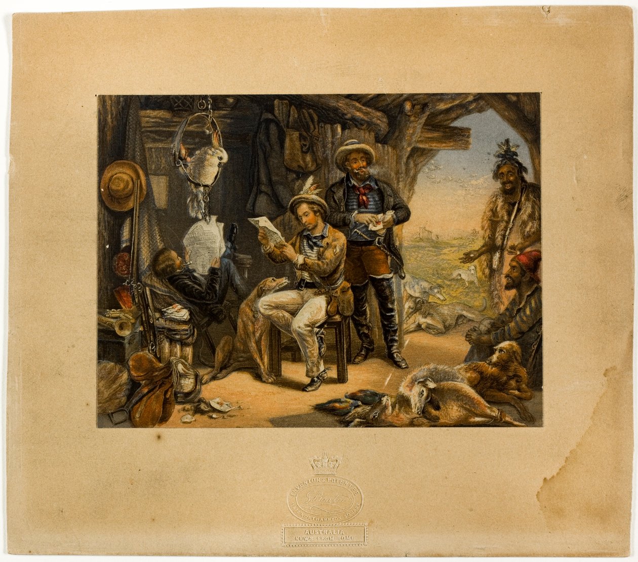オーストラリア、故郷からのニュース 作： ジョージ・バクスター