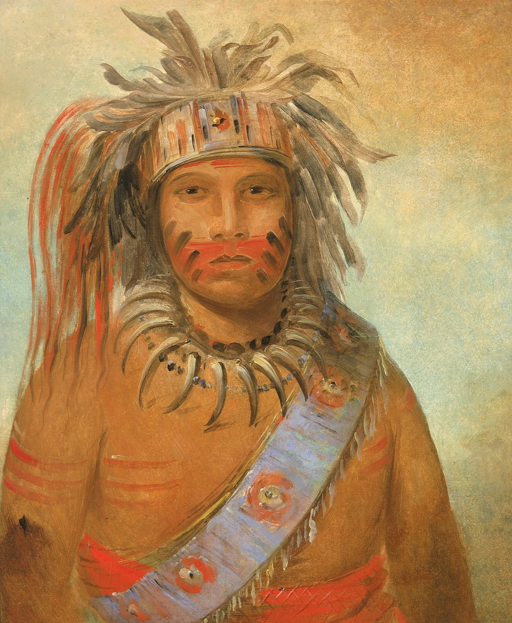 Au-nim-muck-kwa-um、テンペスト バード、1845 年。 作： ジョージ・カトリン