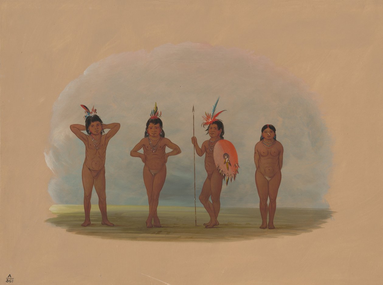 ズルマティの 4 人の子供、18541869。 作： ジョージ・カトリン