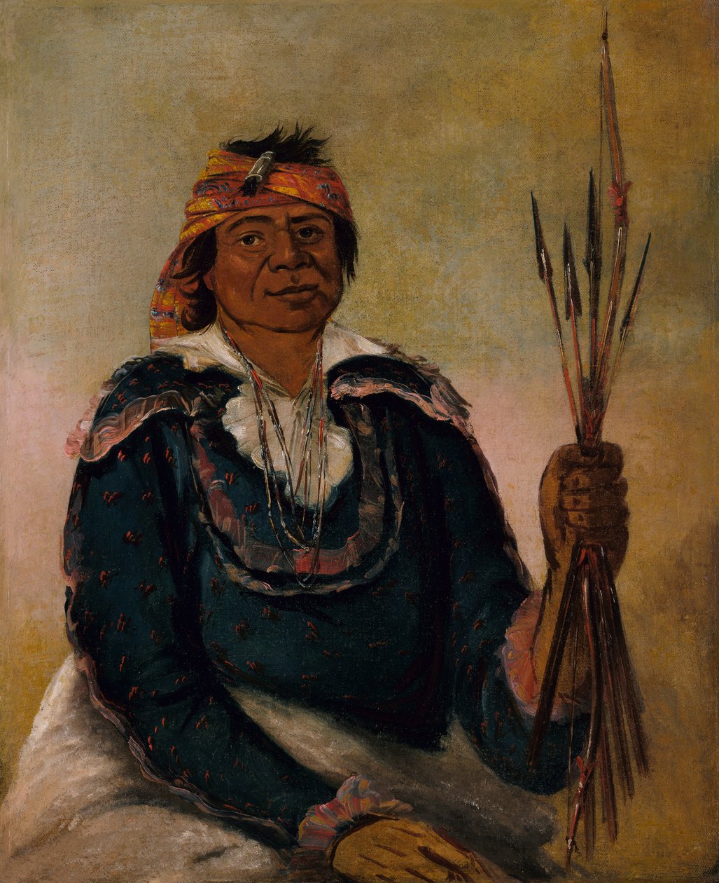Ni-co-man, The Answer, Second Chief, 1830. 作： ジョージ・カトリン