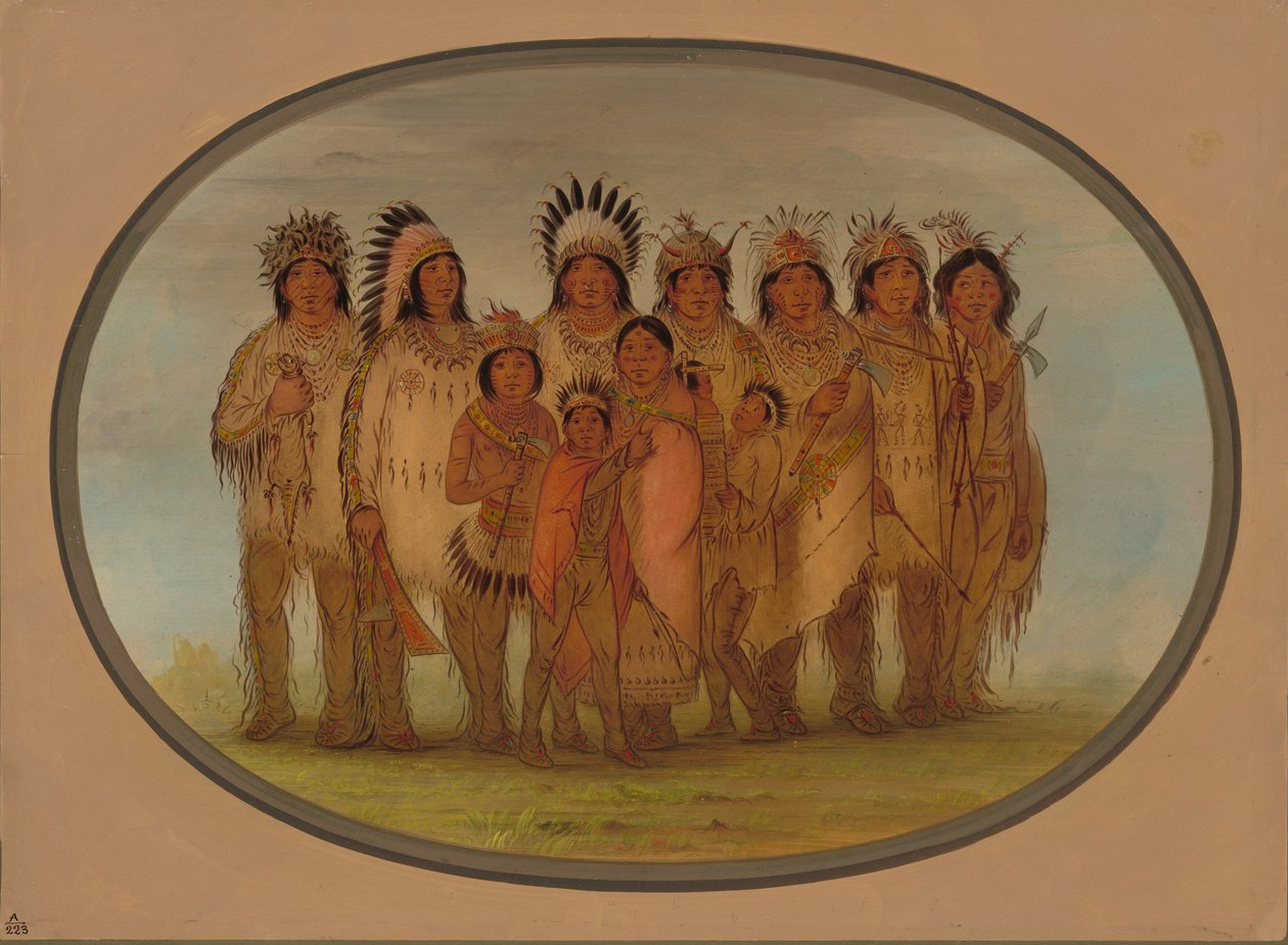 パリのオジベウェイインディアン、18611869。 作： ジョージ・カトリン