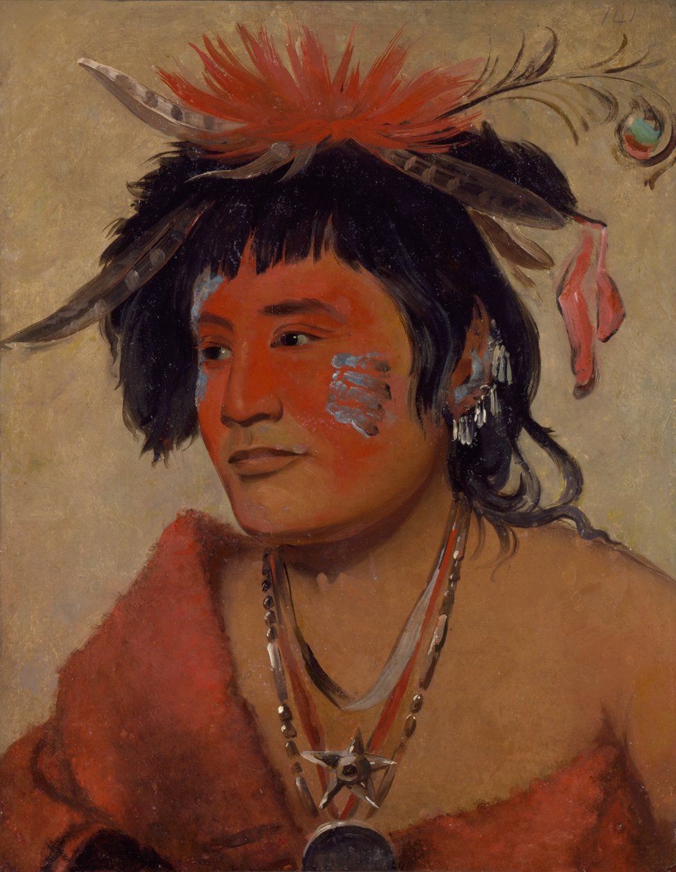 パーシーナウショー、戦士、1831年。 作： ジョージ・カトリン