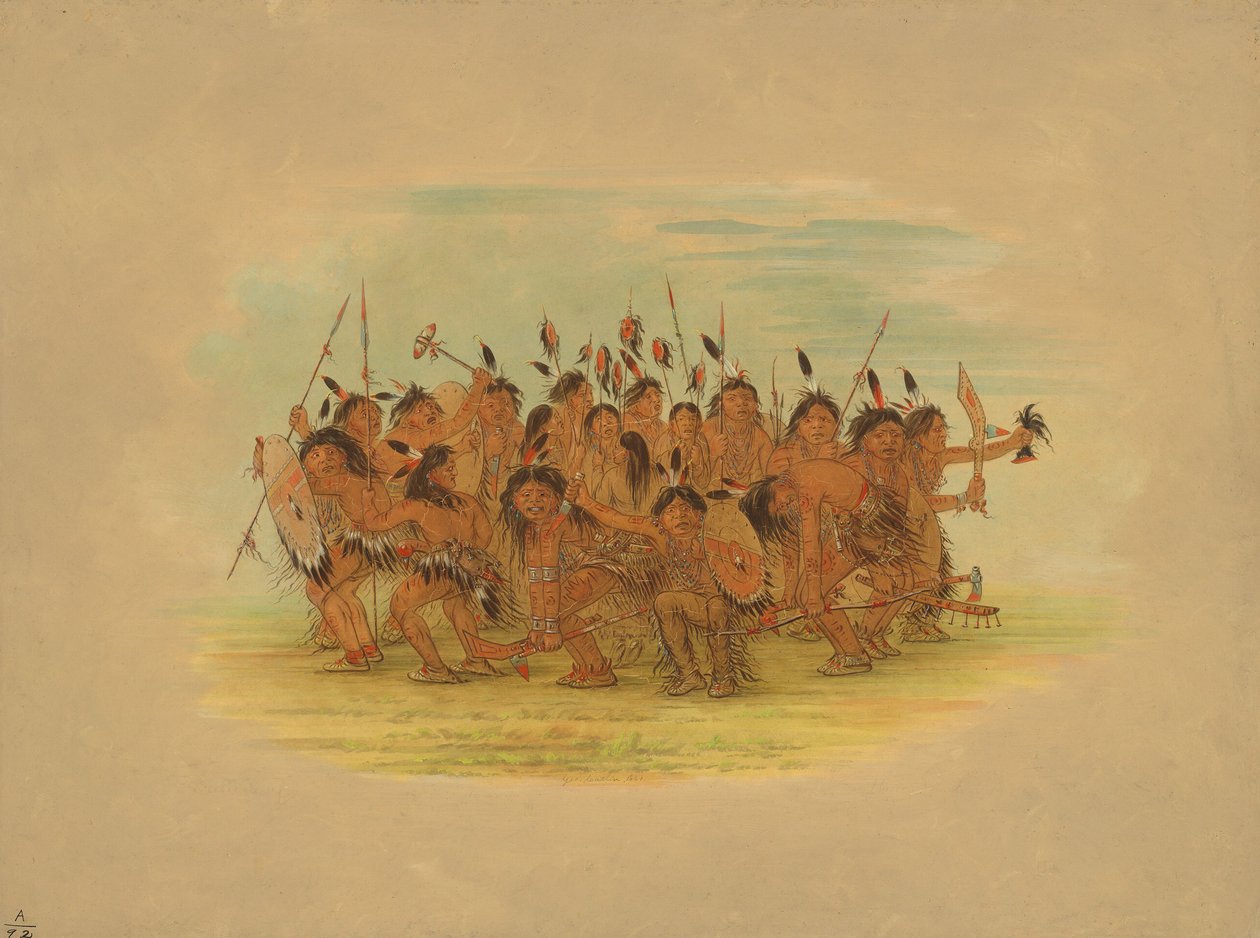 スカルプダンス - スー、1861年。 作： ジョージ・カトリン