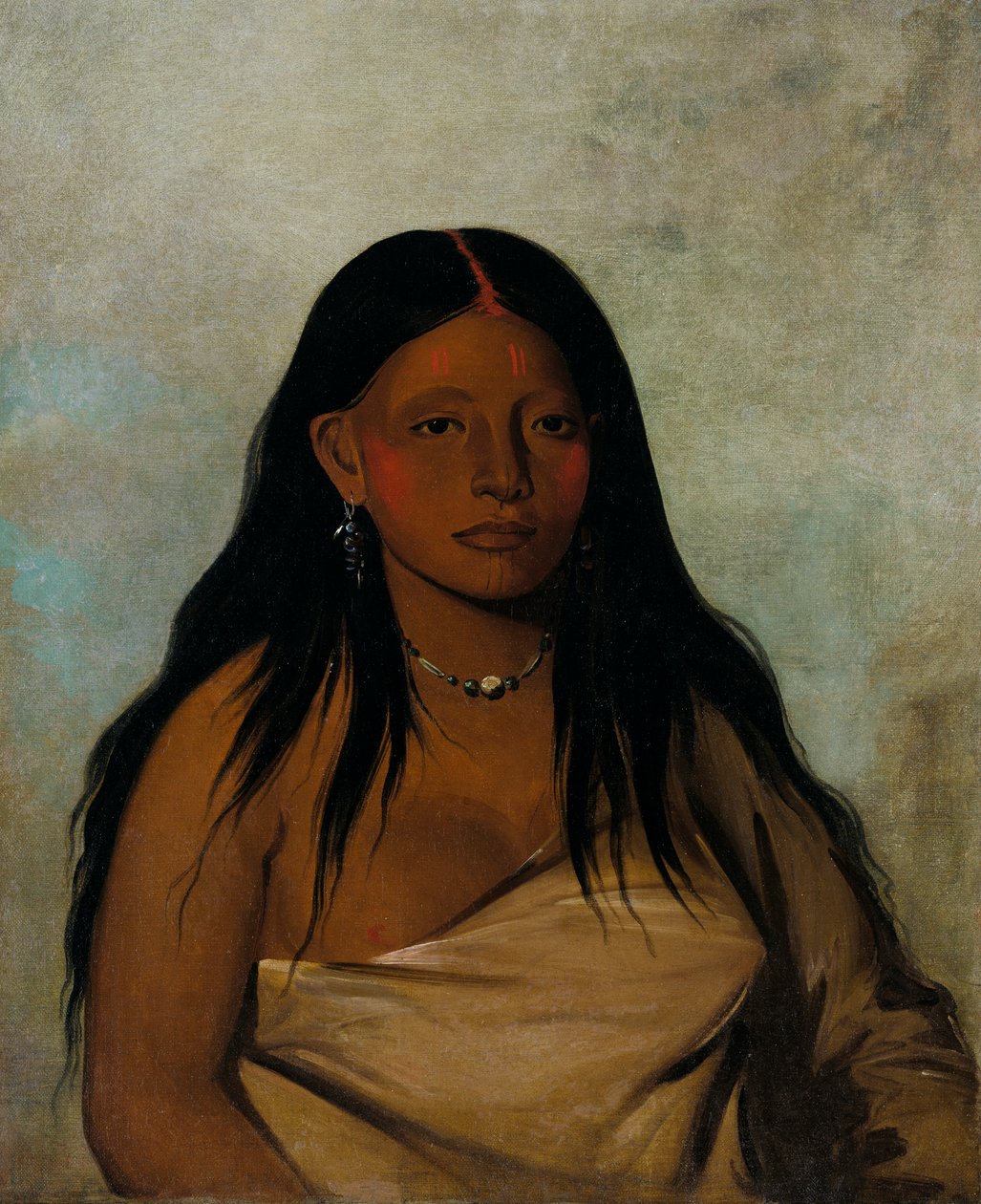 She-de-ah、ワイルド セージ、ウィチタの女性、1834 年。 作： ジョージ・カトリン